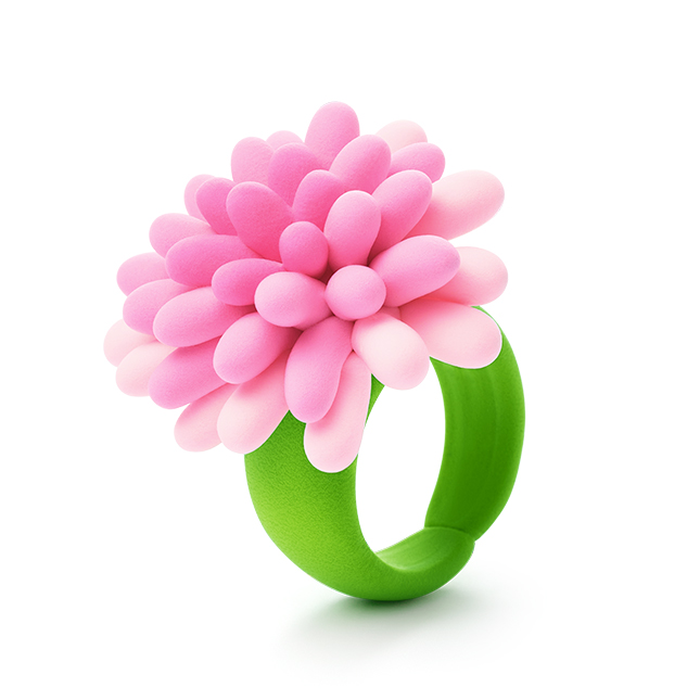 Hey Clay Bijou Flower Rings Image