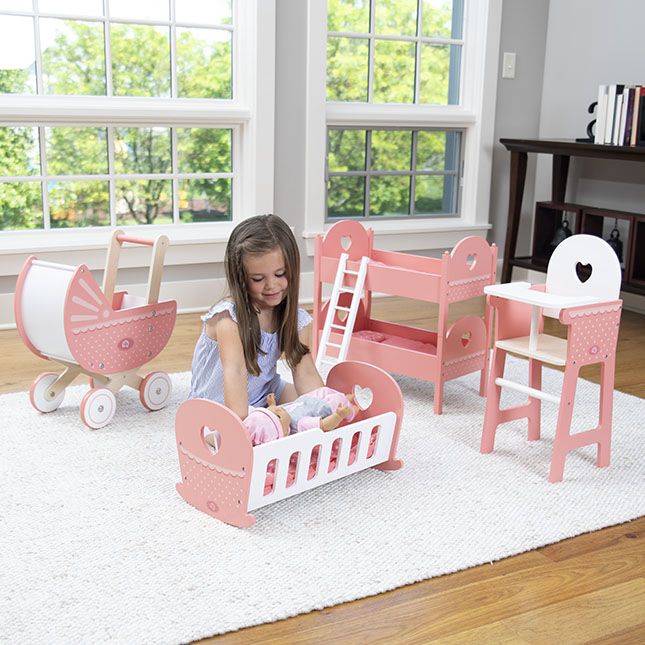 Emery's World - Pretend & Play Double Doll Bed Image