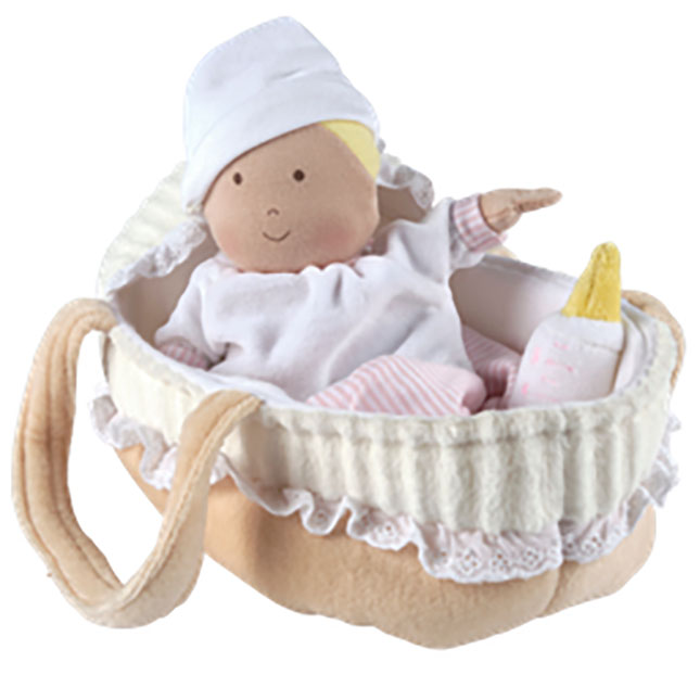 Baby Grace with Carry Cot Bottle & Blanket Image