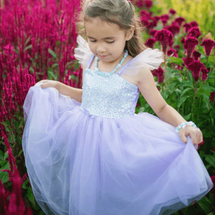 Lilac Sequins Princess Dress - Size 3-4