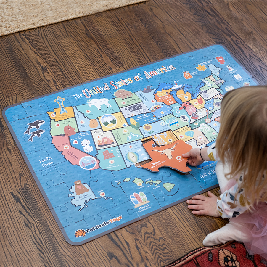 Giant 100 Piece USA Map Puzzle