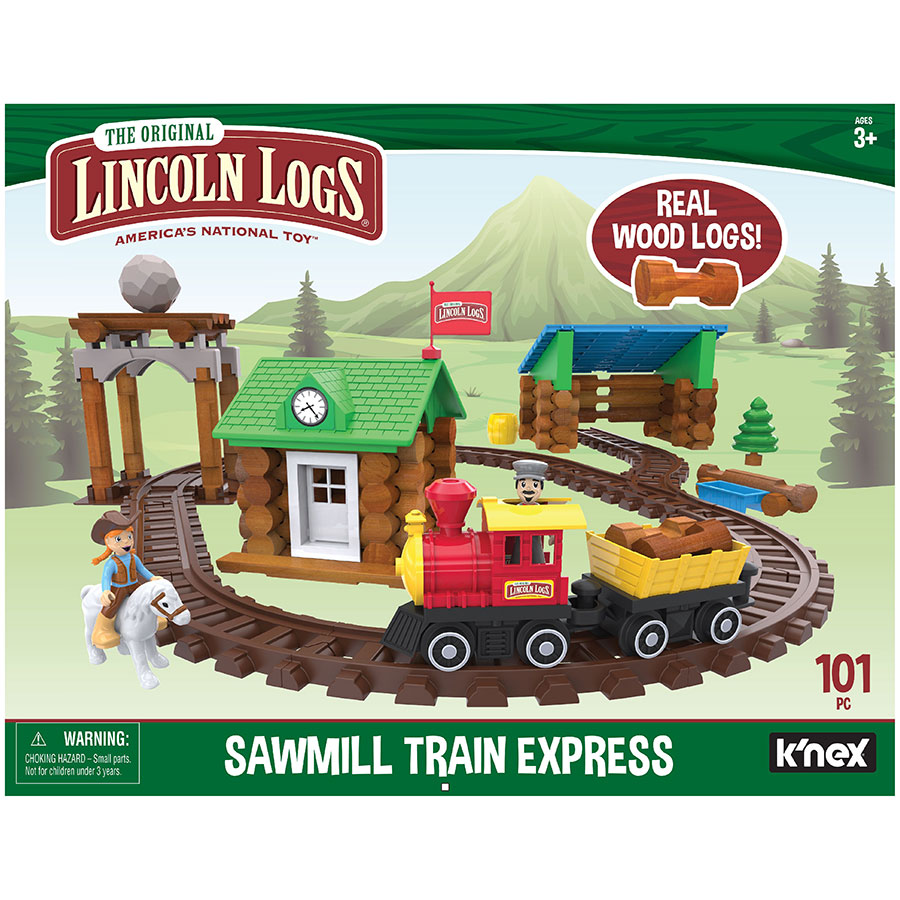 Lincoln Logs Sawmill Train Express - 101 pc