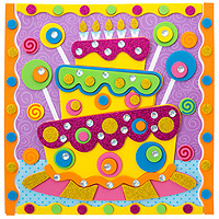 Sparkly Sticker Pictures - Cake
