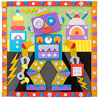 Sparkly Sticker Pictures - Robot