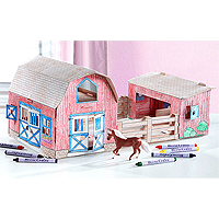Breyer Stablemates Horse Crazy Create and Color Barn