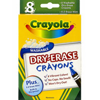 8 ct. Washable Dry-Erase Crayons
