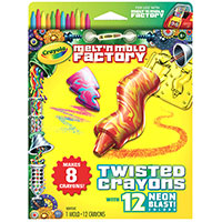 Melt & Mold Twisted Crayons - Neon Blast Pack
