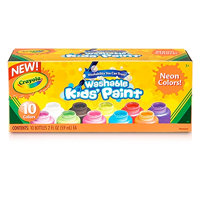 2 oz. 10 ct Washable Neon Paint