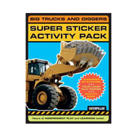 Big Trucks and Diggers Super Sticker Activity Pack