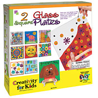 2 Square Glass Plates