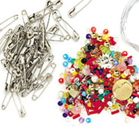 Safety Pin Charm & Bead Bracelets