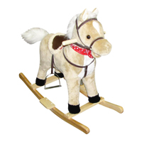 Blonde Rocking Horse - Moving Mouth & Tail