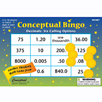 Conceptual Bingo - Decimals