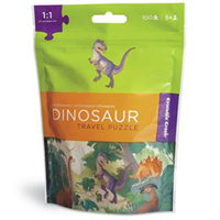 Dinosaurs Travel Pouch Puzzle - 100 pc