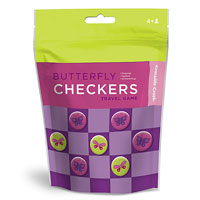 Butterfly Checkers Travel Pouch Game