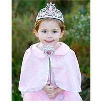 Glitter Heart Tiara and Wand Set