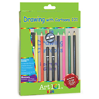 Art 101 Drawing Cartoons 101 in Kids Zipper Bag