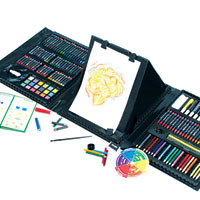 Art 101 Double Sided Trifold Easel Art Set - 179 pc