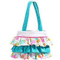 Brite Flower Ruffle Tote