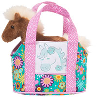 Flower Horse Sak with Brown Horse