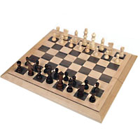 Deluxe Staunton Wood Chess and Checker Set