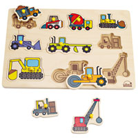 Educo Mighty Construction Vehicles Peg Puzzle