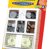Let's Pretend Play Money Coins & Bills