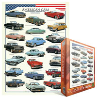 American Cars of the Fifties 1000 piece puzzle