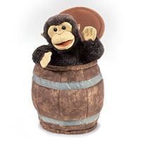 Monkey In Barrel Puppet