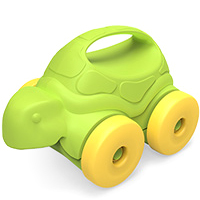Turtle-on-Wheels Push Toy
