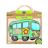 Green Start Wooden Puzzle - Love Bus