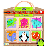 Green Start Wooden Puzzle - Splish Splash