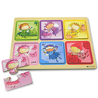 Green Start Wooden Puzzle - Rainbow Fairies