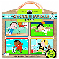 Green Start Wooden Puzzle - Play Ball