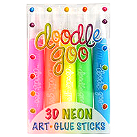 Doodle Goo Neon 3D Jumbo Glue Sticks