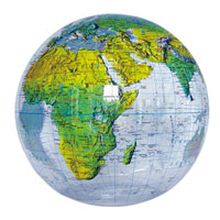 Clear Topographic Globe