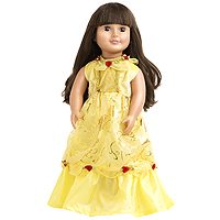 Doll Dress Yellow Beauty