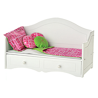 Hot Pink & Green Apple Linen Set for Daybed