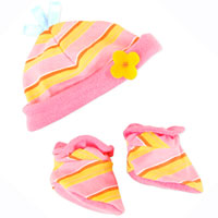 Baby Stella - Booties & Bonnet Set