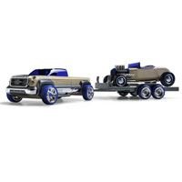 Automoblox Mini Hot Rod Trailer Set