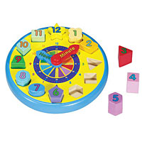 Wooden Shape Sorting Clock