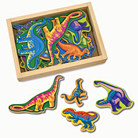 Magnetic Wooden Dinosaurs