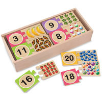 Numbers Wooden Puzzle Cards
