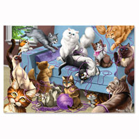 200 pc Feline Fun Jigsaw
