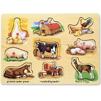 Farm Animals Peg Puzzle