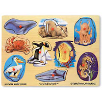 Sea Creatures Peg Puzzle