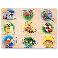 Neighborhood Pets Peg Puzzle
