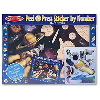 Peel & Press Sticker by Number - Space Mission