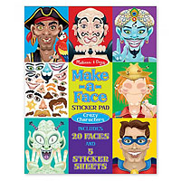 Make-a-Face Crazy Characters Sticker Pad