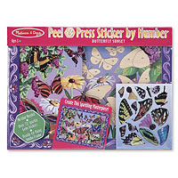 Peel & Press Sticker by Number - Butterfly Sunset